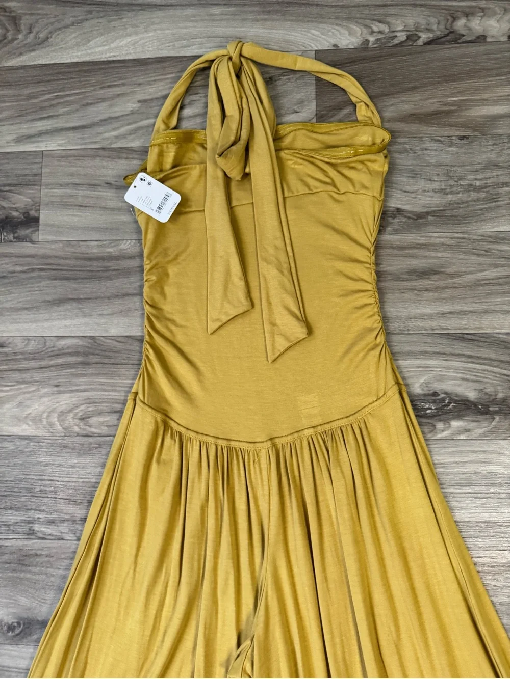 Free People Free-est Clara One Piece Jumpsuit in Mustard Yellow Size Small